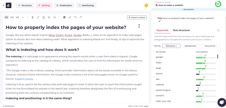 Import One page